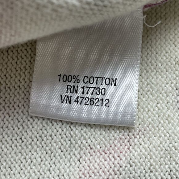 Cherokee Floral Button-Up Cardigan Med Crew Neck Purple Beige Orange Tight Knit - Picture 6 of 14